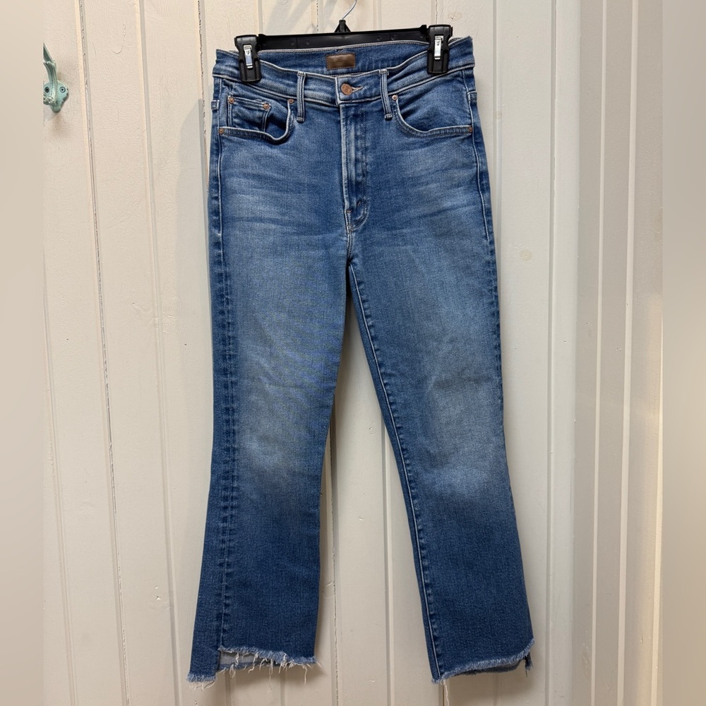 Mother Jeans The Insider Crop Step Fray in Work Hard Play Hard